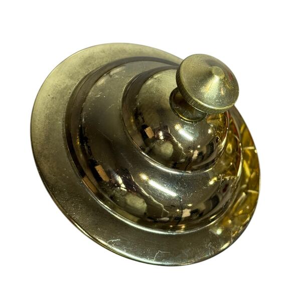 Schmid Bros Brass Glass Musical Box Candy Jar Drum Spoon Full Of Sugar MCM Japan - Picture 5 of 9